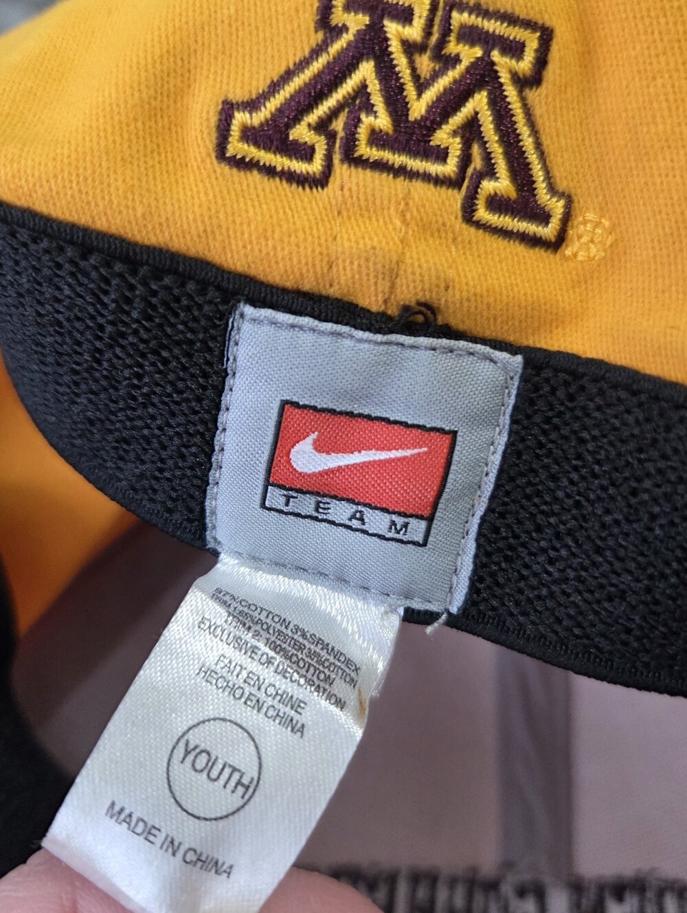 VTG Minnesota Golden Gophers YOUTH Hat Cap NIKE Team‎ Fitted - Picture 9 of 10
